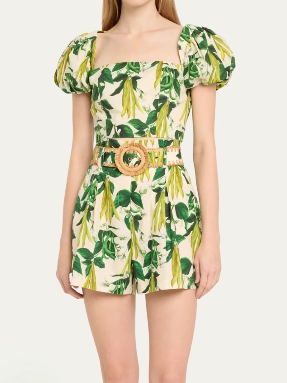 Cara Cara Palmer Floral green tropical  2 pc shorts Set Short Sleeve Sz 2/4 - Picture 6 of 12